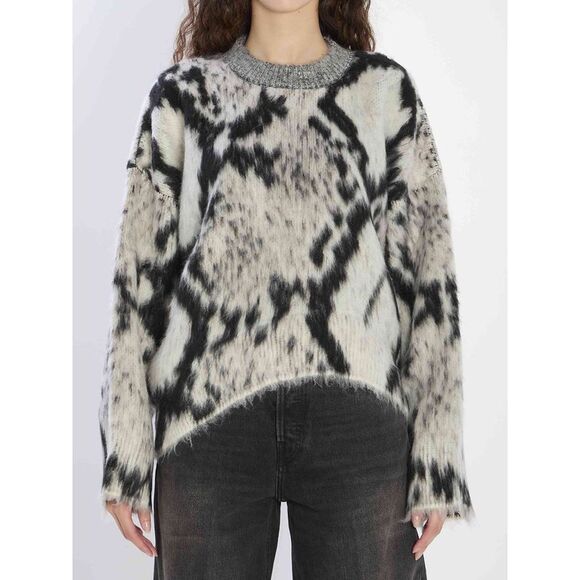 The Attico Women Python-Print Sweater